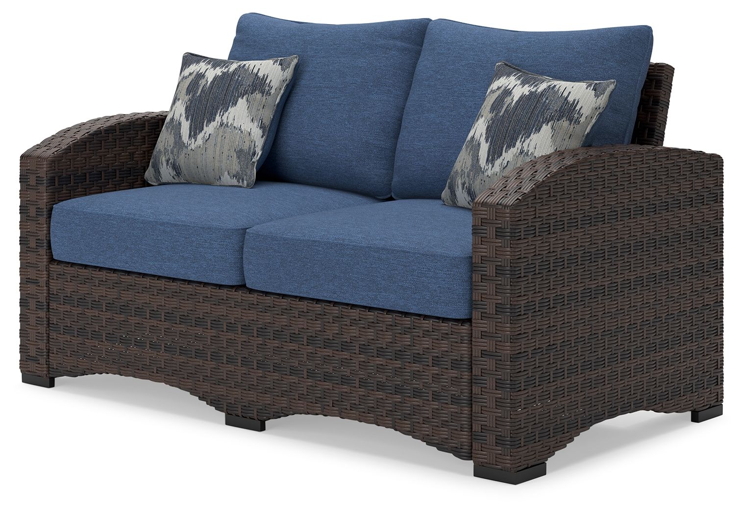 Windglow - Blue / Brown - Loveseat With Cushion - Premium Loveseats from Signature Design by Ashley® - Just $791.25! Shop now at brett interiors