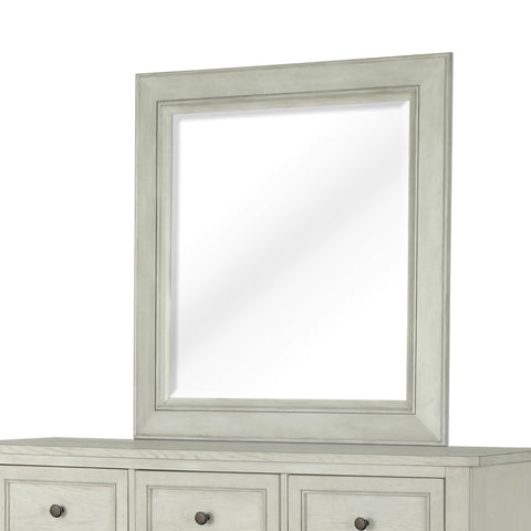 Raelynn - Portrait Concave Framed Mirror - Weathered White - Premium Bedroom Mirrors from Magnussen Furniture - Just $279! Shop now at brett interiors