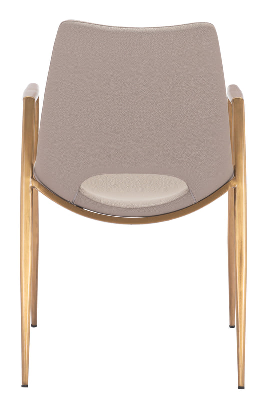 Desi - Dining Chair (Set of 2) - Beige & Gold - Premium Chair Sets from Zuo Modern - Just $1650! Shop now at brett interiors