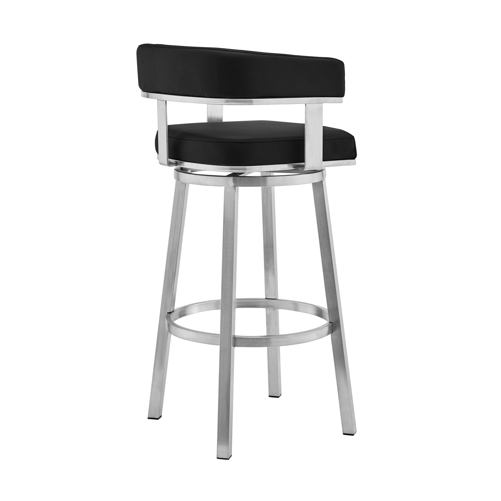 Lorin - Stainless Steel Swivel Bar Stool - Premium Counter Height (24"-27") from Armen Living - Just $410! Shop now at brett interiors