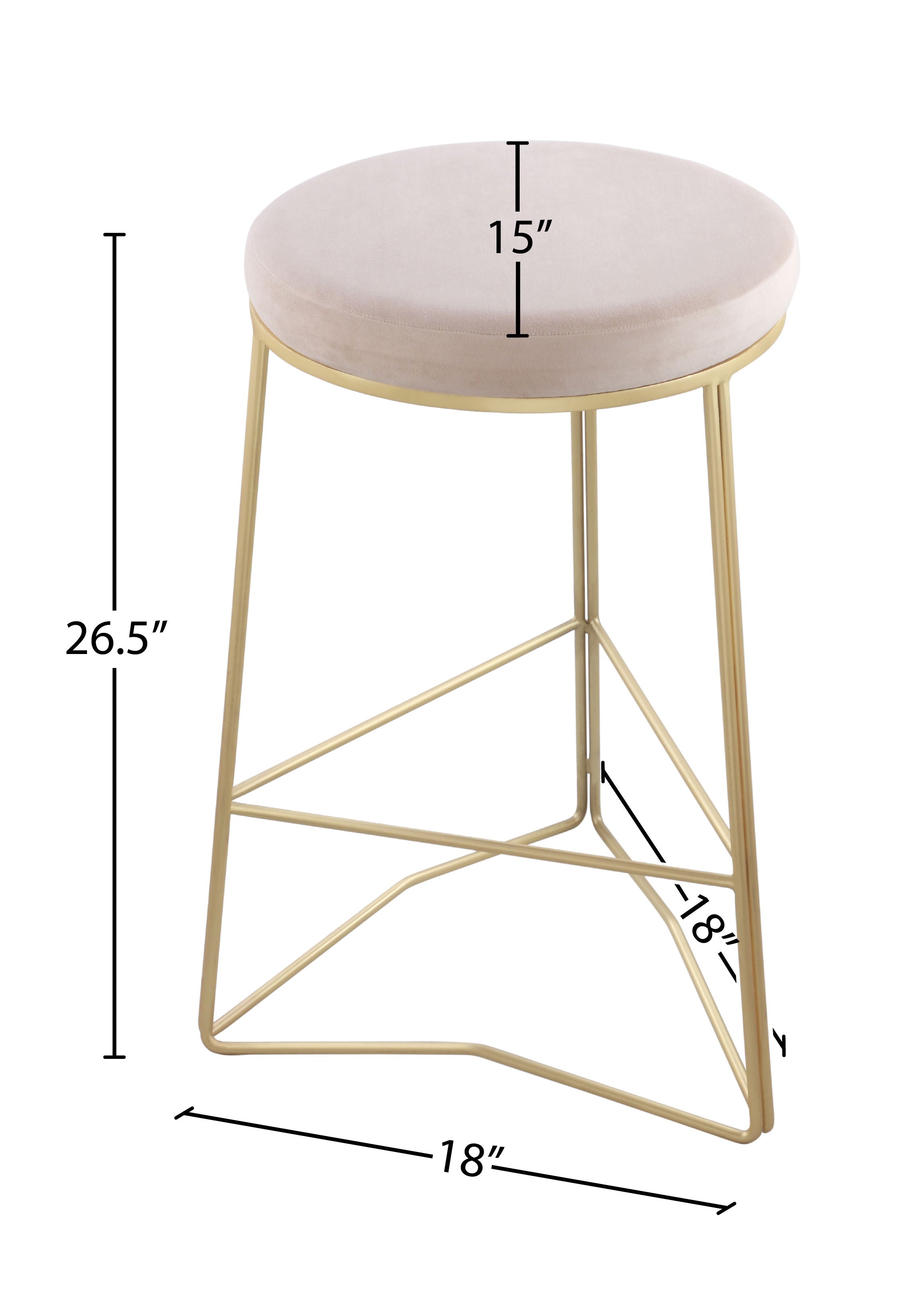 Tres - Counter Stool - Premium Counter Height (24"-27") from Meridian Furniture - Just $300! Shop now at brett interiors