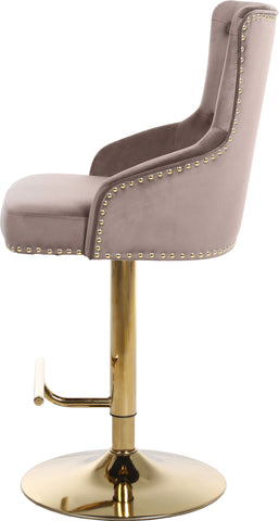 Claude - Adjustable Stool Gold Swivel with Gold Base - Premium Adjustable Height from Meridian Furniture - Just $412.50! Shop now at brett interiors