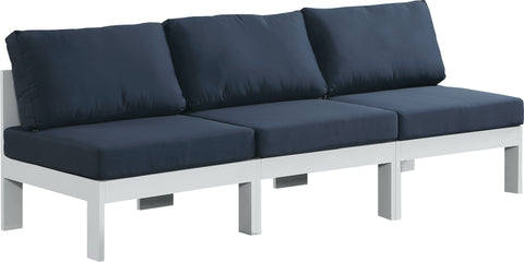 Nizuc - Outdoor Patio Modular Sofa - Navy - Fabric - Premium Sofas from Meridian Furniture - Just $2587.50! Shop now at brett interiors