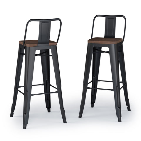 Rayne - 30" Metal / Wood Bar Stool (Set of 2) - Premium Stool Sets from Simpli Home - Just $209! Shop now at brett interiors