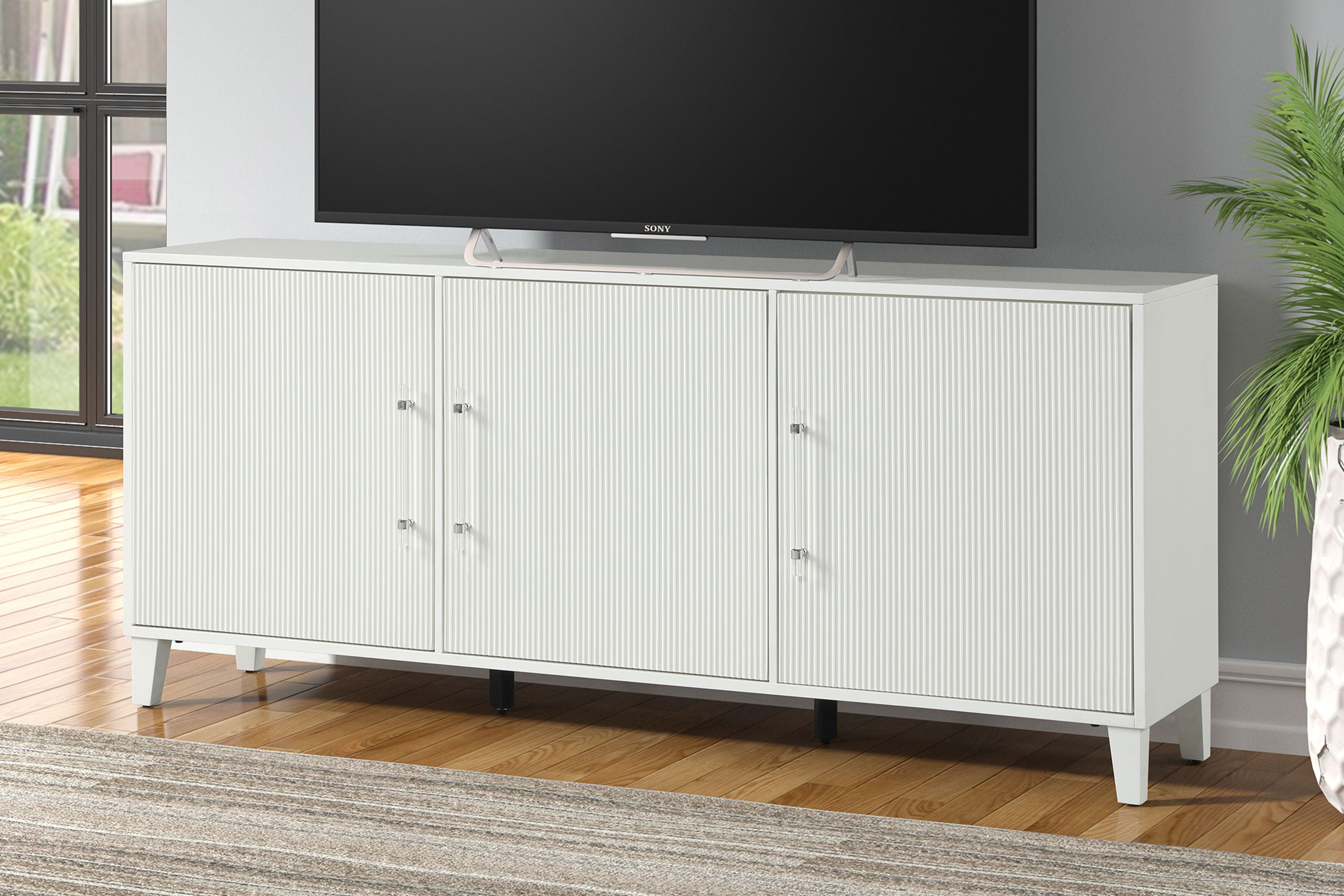 Brittany - Console - Cottage White - Premium TV Stands from Parker House - Just $872.50! Shop now at brett interiors