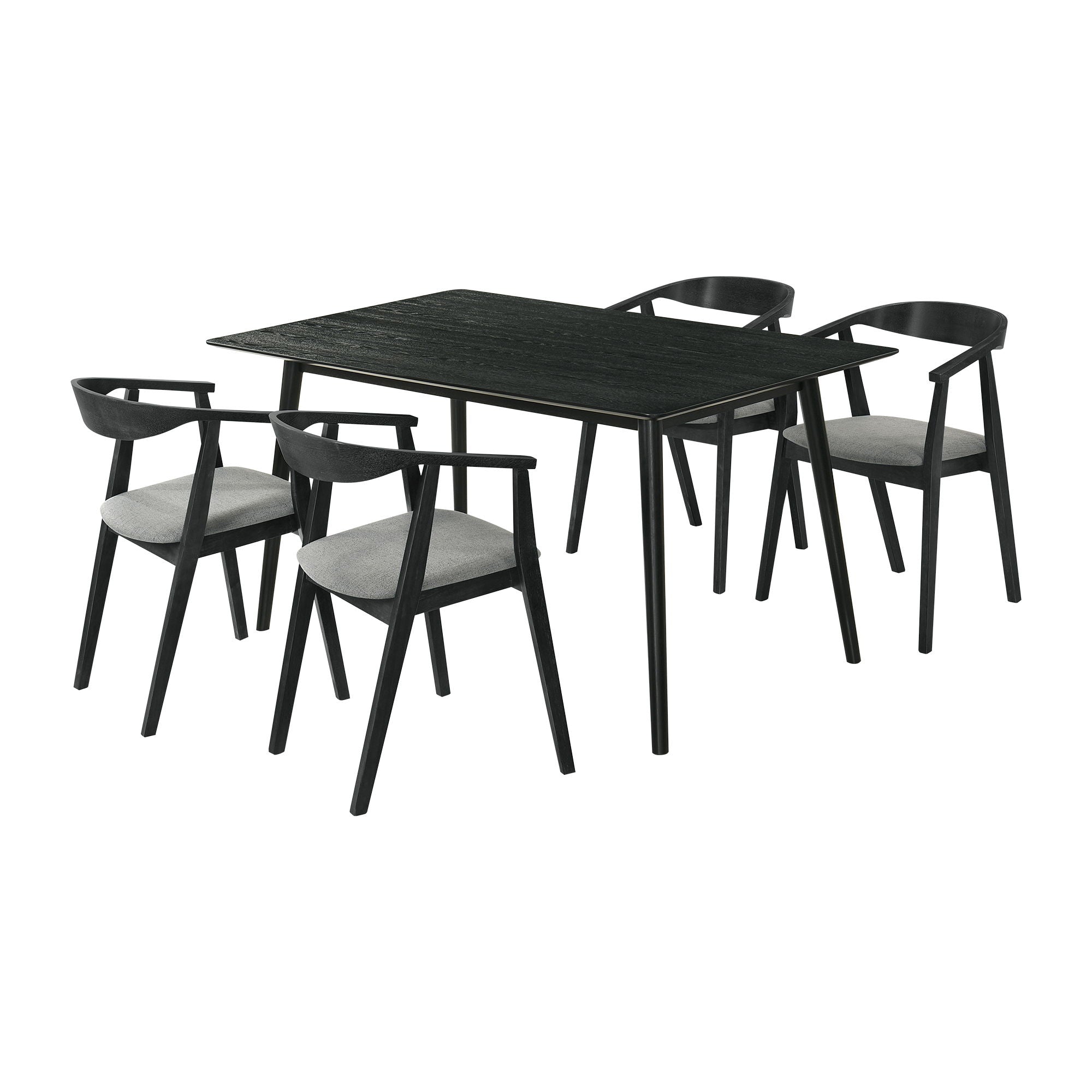 Westmont Santana - 5 Piece Dining Table Set - Charcoal / Black - Premium 5 Piece Dining Room Sets from Armen Living - Just $1177.50! Shop now at brett interiors