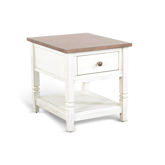 End Table - White / Light Brown - Premium End Tables from Sunny Designs - Just $357! Shop now at brett interiors