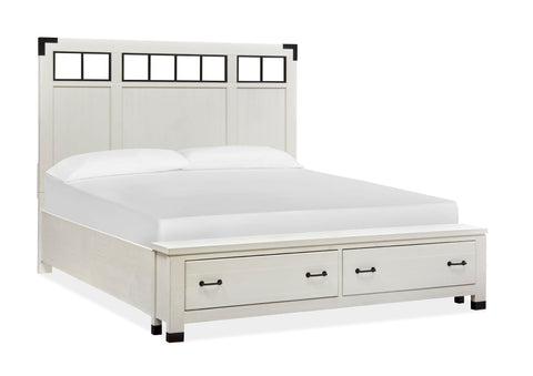 Harper Springs - Complete Panel Storage Bed With Metal Headboard - Premium Storage Beds from Magnussen Furniture - Just $1827! Shop now at brett interiors