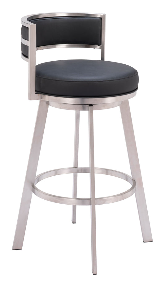 Gimsby - Swivel Barstool - Black - Premium Bar Height (28"-30") from Zuo Modern - Just $900! Shop now at brett interiors