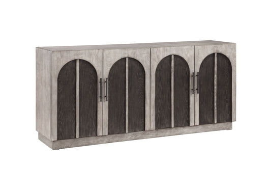 Edgecomb - Four Door Credenza - Weathered Gray - Premium Credenzas from Coast2Coast Home - Just $3300! Shop now at brett interiors