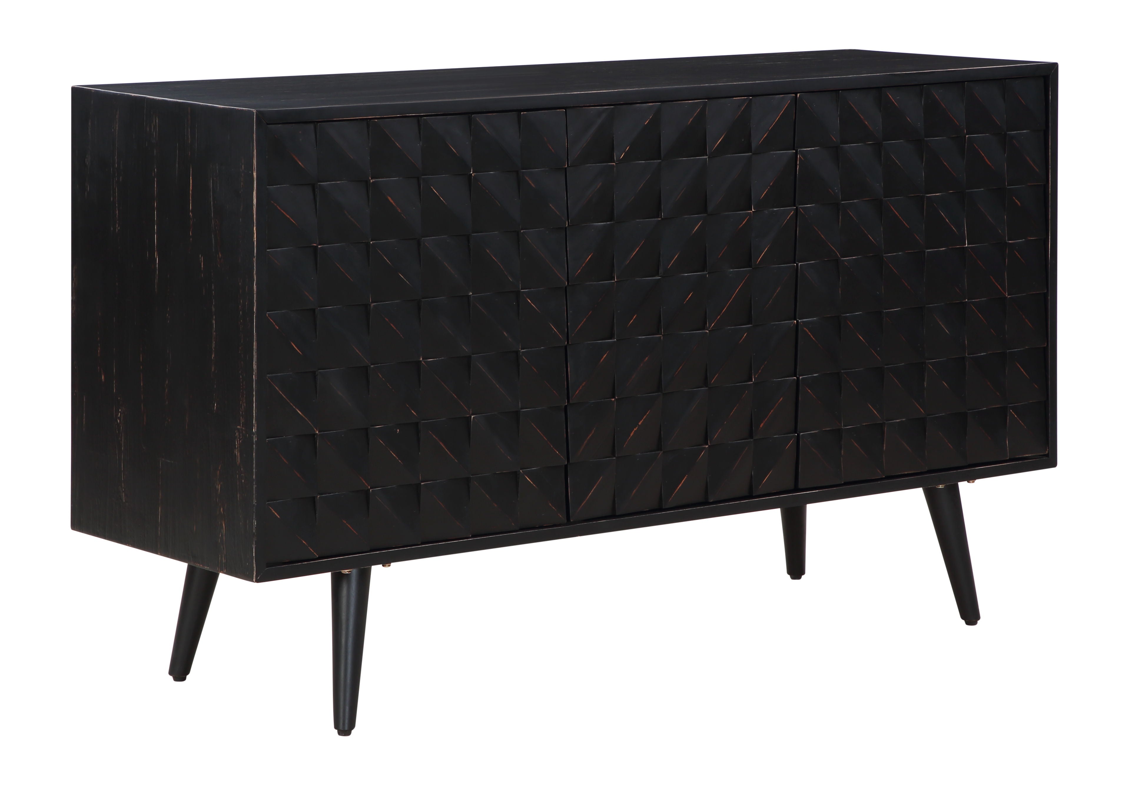 Meeko - Three Door Credenza - Black Rub - Premium Credenzas from Coast2Coast Home - Just $3960! Shop now at brett interiors