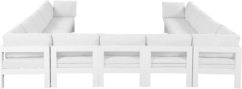 Nizuc - Outdoor Patio Modular Sectional 13 Piece - White - Fabric - Premium Stationary Sectionals from Meridian Furniture - Just $11612.50! Shop now at brett interiors