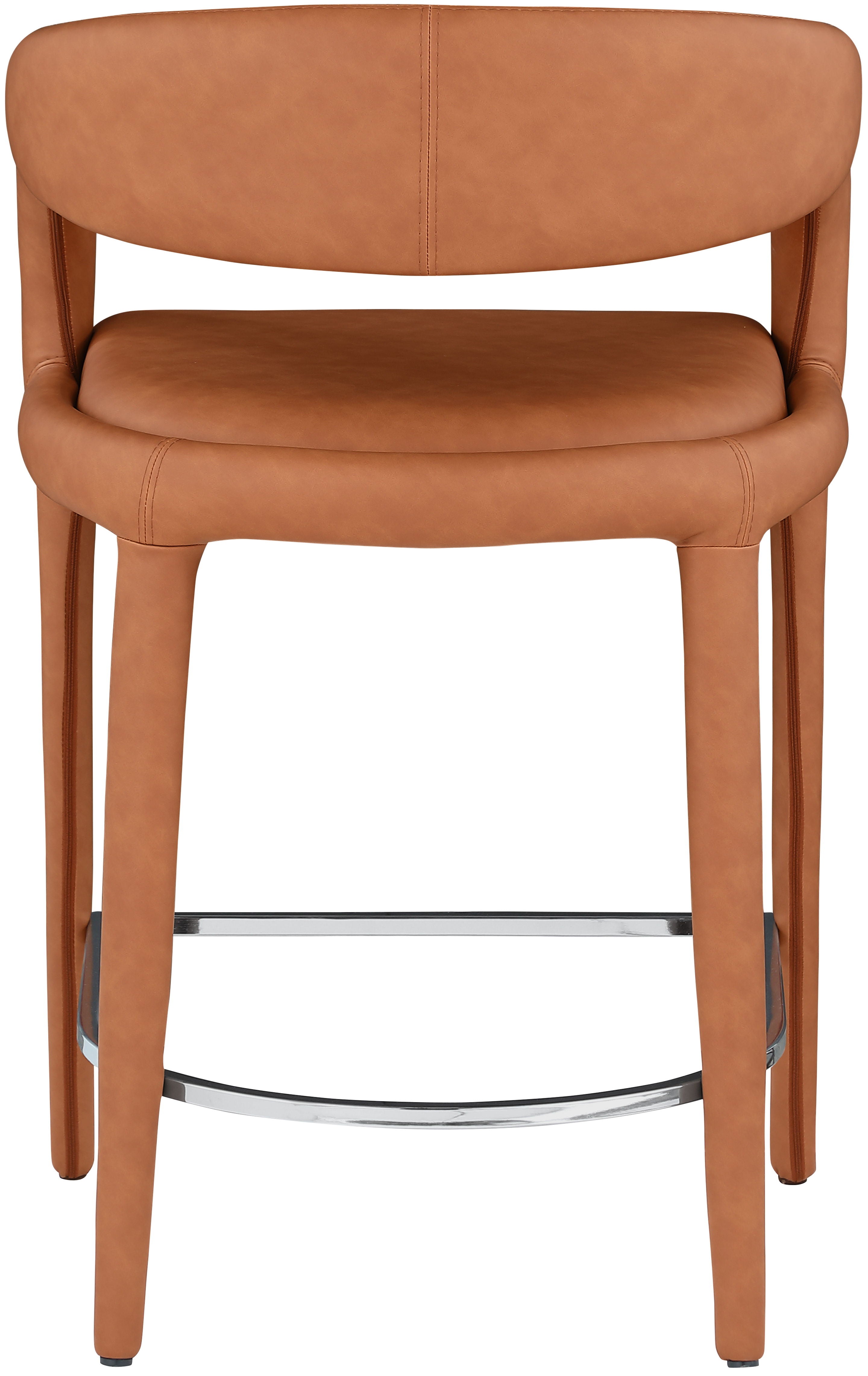 Sylvester - Stool - Cognac - Premium Adjustable Height from Meridian Furniture - Just $575! Shop now at brett interiors