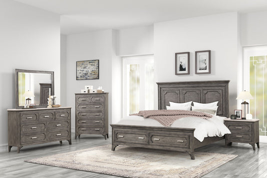 Lisbon - Marble Top Nightstand - Gray - Premium Accent Nightstands from New Classic - Just $300! Shop now at brett interiors