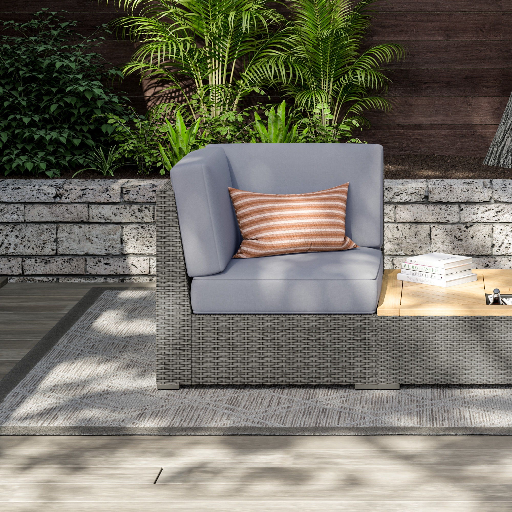 Boca Raton - Outdoor Sectional Side Chair - Beige - 32" - Premium Chairs from Homestyles - Just $904.98! Shop now at brett interiors