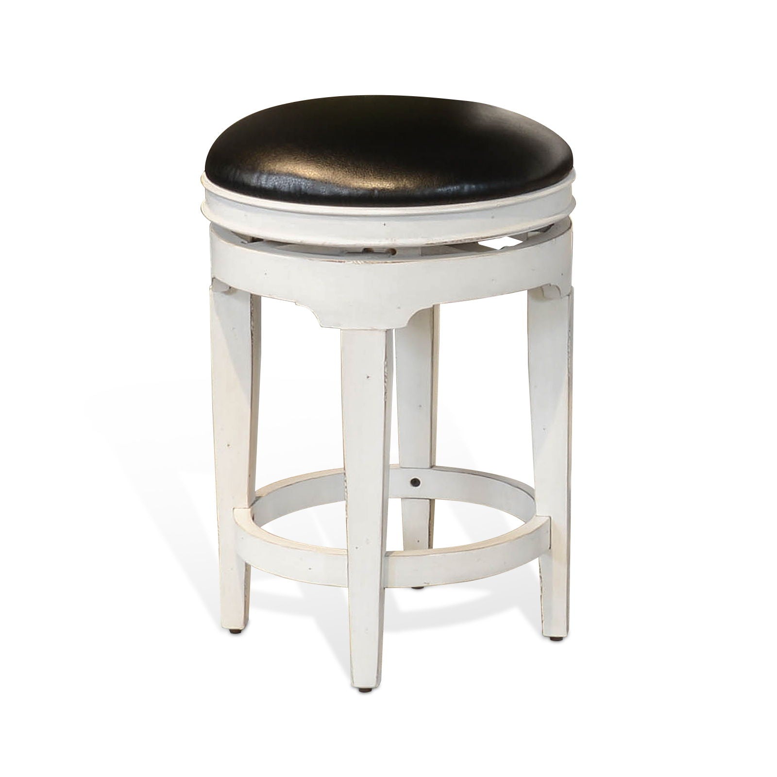 Carriage House - Swivel Stool - White / Dark Brown - Premium Counter Height (24"-27") from Sunny Designs - Just $206! Shop now at brett interiors