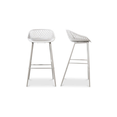 Piazza - Outdoor Barstool Barstool (Set of 2) - White - Premium Chair Sets from Moe's Home Collection - Just $497.50! Shop now at brett interiors