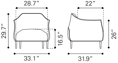 Julian - Accent Chair - Premium Accent Chairs from Zuo Modern - Just $2300! Shop now at brett interiors