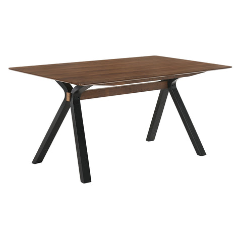 Laredo - Mid-Century Modern Dining Table - Walnut / Black - Premium Dining Tables from Armen Living - Just $552.50! Shop now at brett interiors