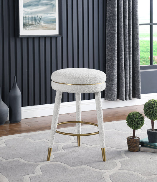 Coral - Counter Stool - Cream - Premium Counter Height (24"-27") from Meridian Furniture - Just $362.50! Shop now at brett interiors