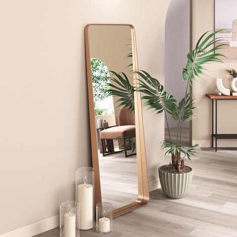 Riga - Mirror - Gold - Premium Floor Mirrors from Zuo Modern - Just $1375! Shop now at brett interiors