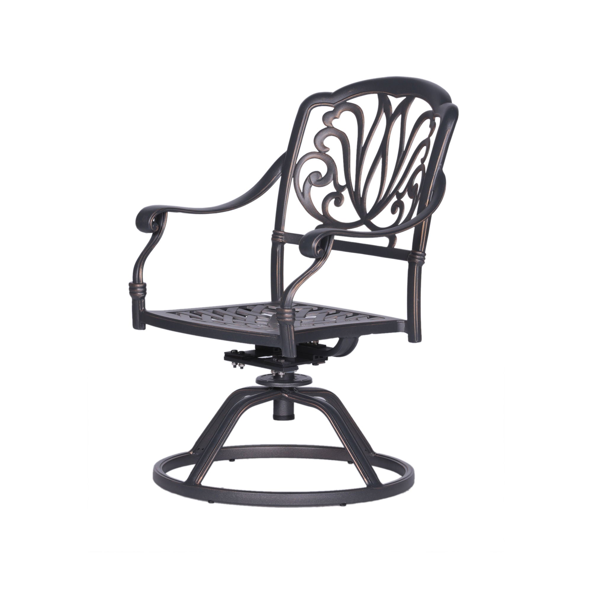 Patio Outdoor Aluminum Dining Swivel Rocker Chairs With Cushion (Set of 2) - Premium Chair Sets from Gather Craft - Just $763! Shop now at brett interiors