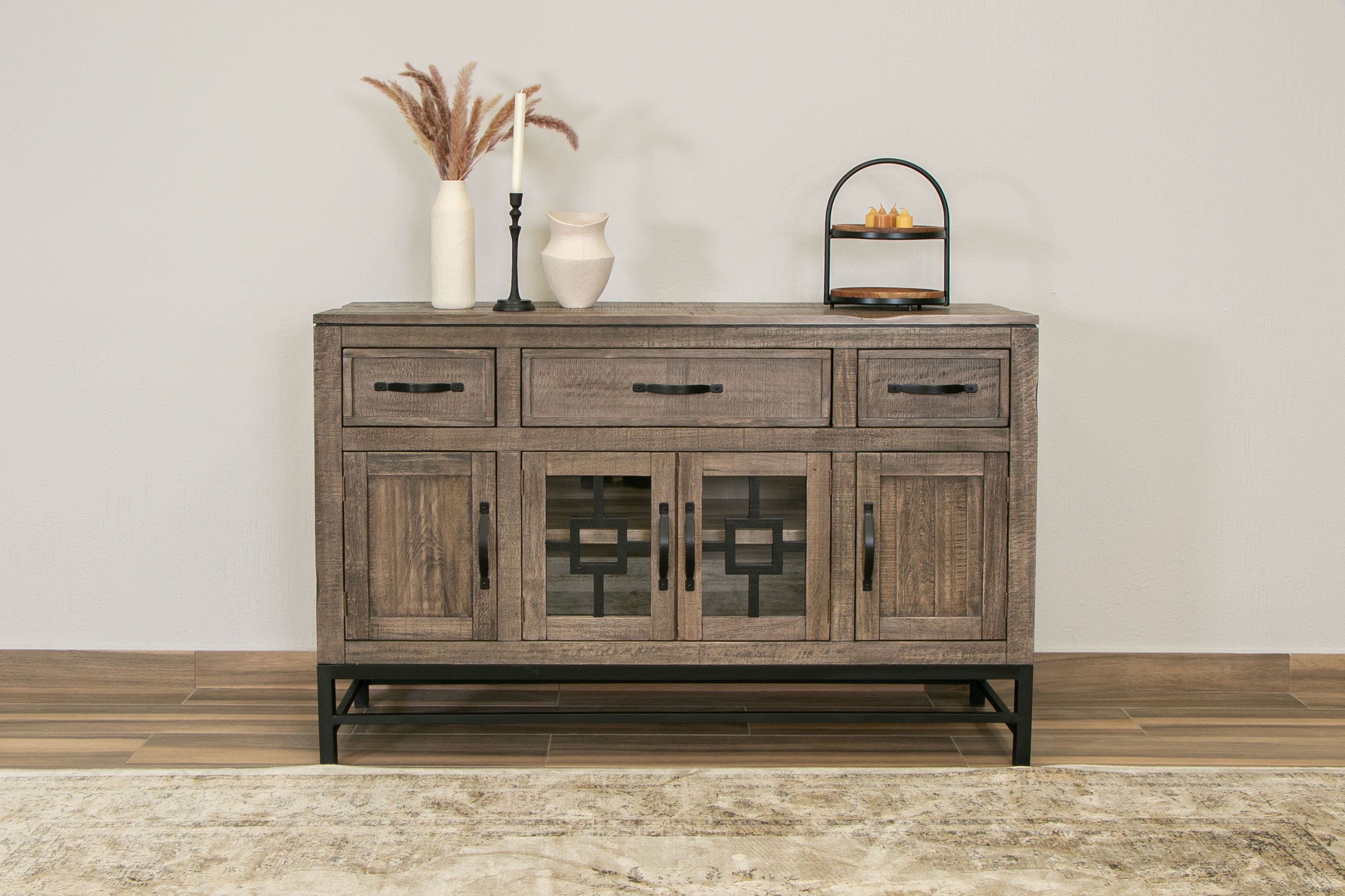 Blacksmith - Cabinet - Truffle Brown / Oil Black - Premium Accent Cabinets from International Furniture Direct - Just $997.50! Shop now at brett interiors