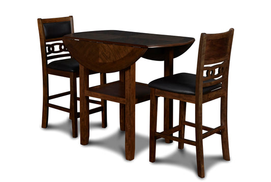 Gia - Counter Drop Leaf Table Set - Premium 3 Piece Dining Room Sets from New Classic - Just $447.50! Shop now at brett interiors