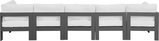 Nizuc - Outdoor Patio Modular Sofa With Frame - White - Modern & Contemporary - Premium Sofas from Meridian Furniture - Just $4512.50! Shop now at brett interiors