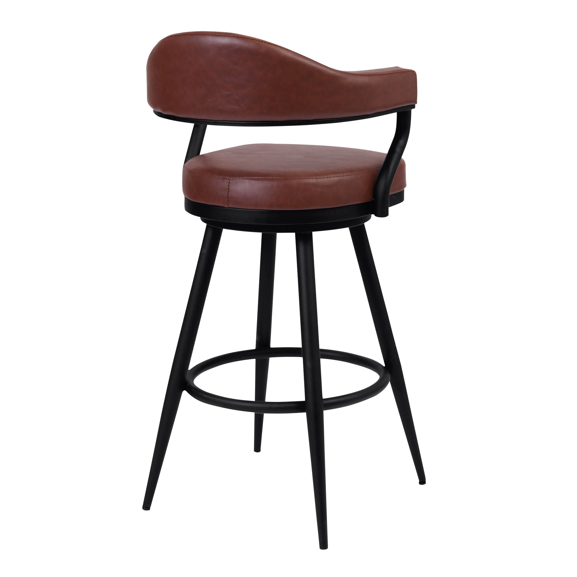 Justin - Swivel Vintage Bar Stool With Metal Legs - Premium Counter Height (24"-27") from Armen Living - Just $362.50! Shop now at brett interiors