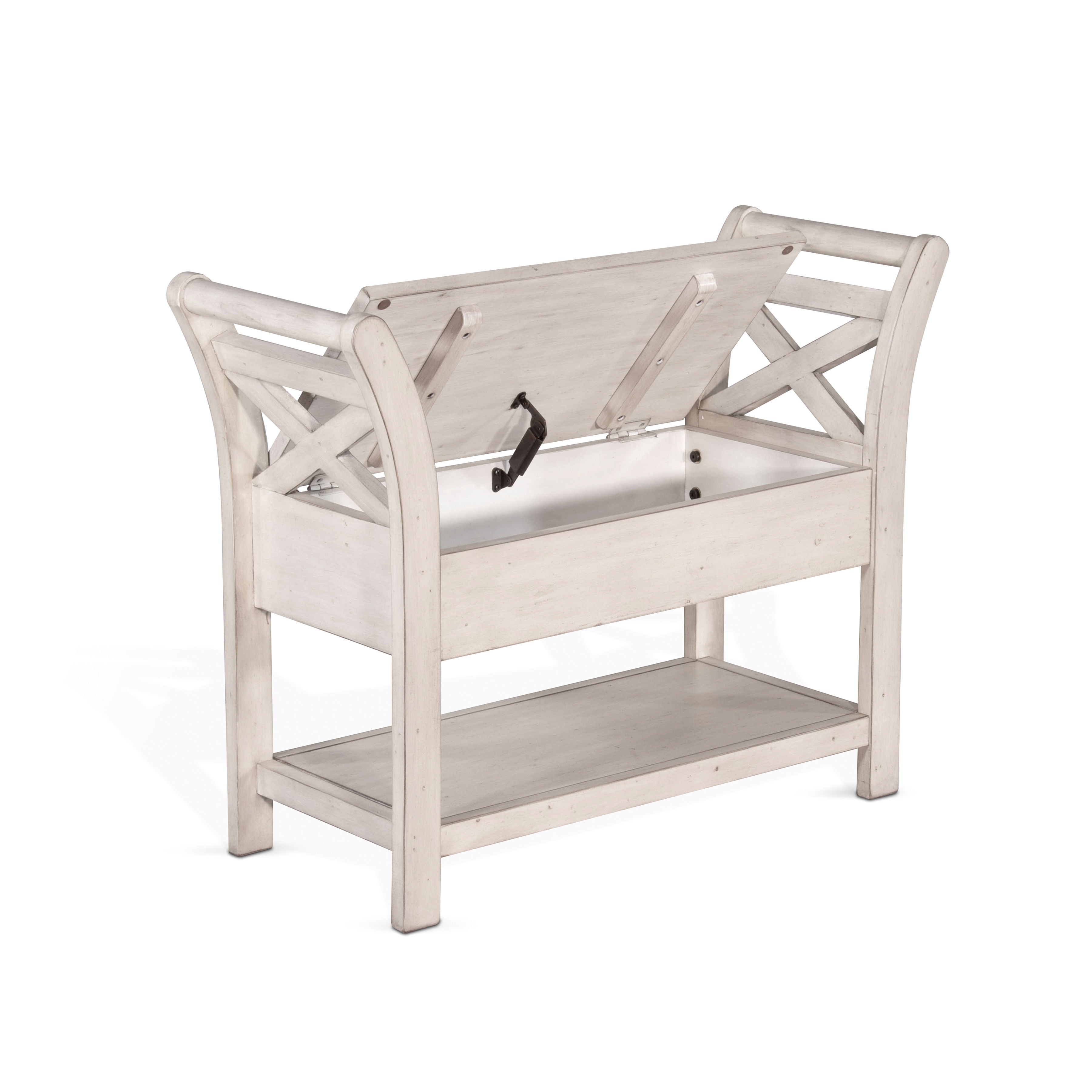 Bayside - Accent Bench With Storage - White - Premium Storage Benches from Sunny Designs - Just $247! Shop now at brett interiors