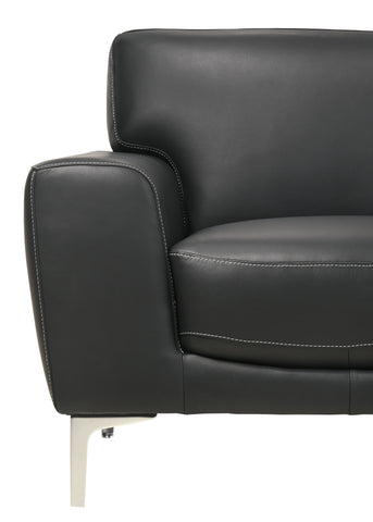 Carrara - Loveseat - Black - Premium Stationary Loveseats from New Classic - Just $1122.50! Shop now at brett interiors