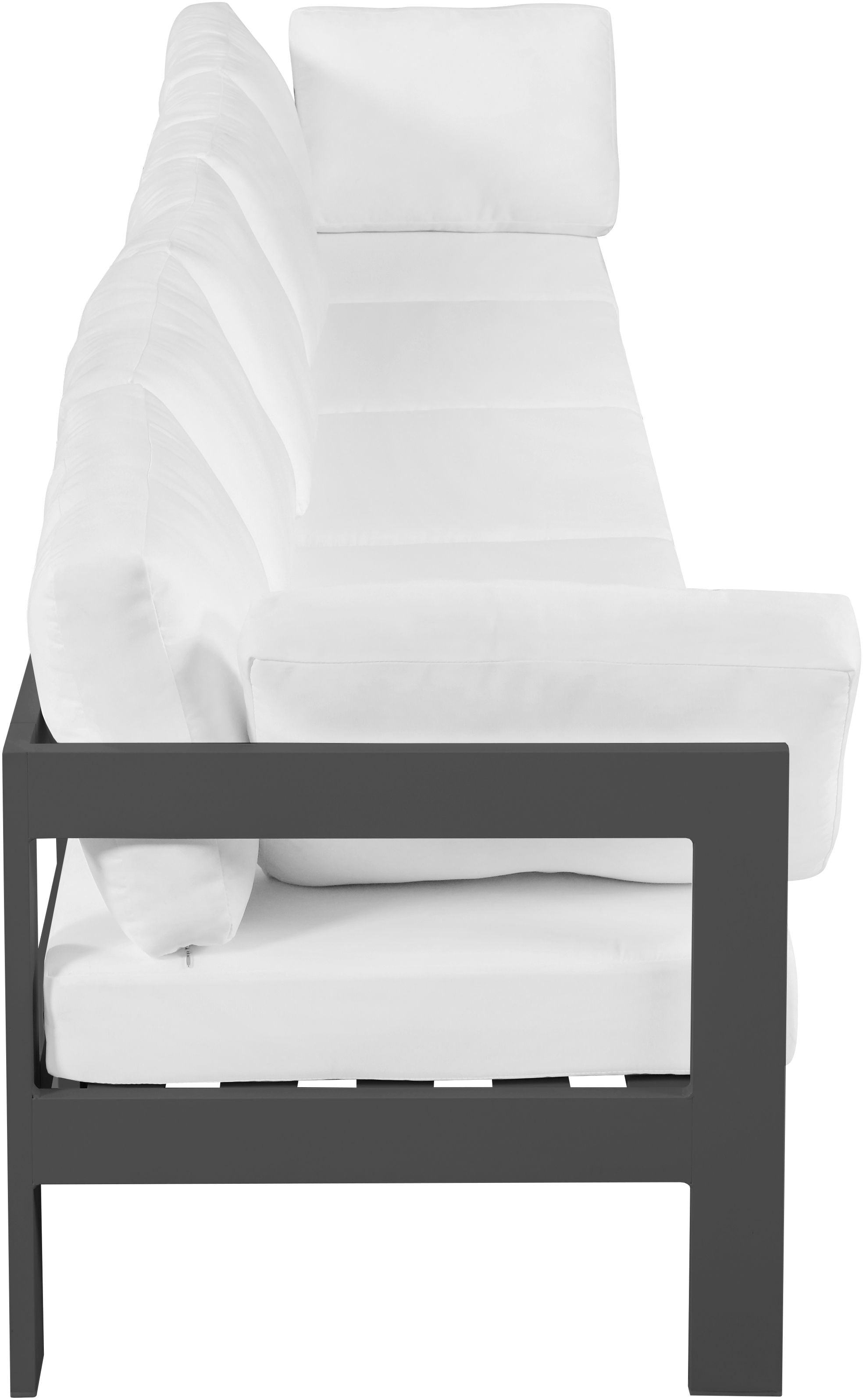 Nizuc - Outdoor Patio Modular Sofa With Frame - White - Modern & Contemporary - Premium Sofas from Meridian Furniture - Just $4512.50! Shop now at brett interiors