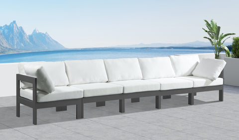 Nizuc - Outdoor Patio Modular Sofa With Frame - White - Modern & Contemporary - Premium Sofas from Meridian Furniture - Just $4512.50! Shop now at brett interiors