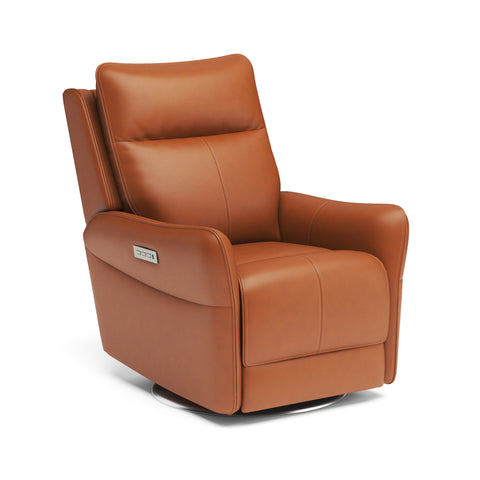 Spin - Swivel Power Recliner with Power Headrest & Lumbar - Premium Reclining Chairs from Flexsteel - Just $2375! Shop now at brett interiors