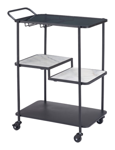 Constanza - Bar Cart - Black - Premium Bars & Bar Carts from Zuo Modern - Just $725! Shop now at brett interiors