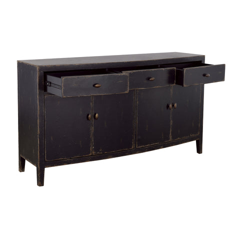 Gibson - Four Door Three Drawer Credenza - Coal / Brown - Premium Credenzas from Coast2Coast Home - Just $4785! Shop now at brett interiors