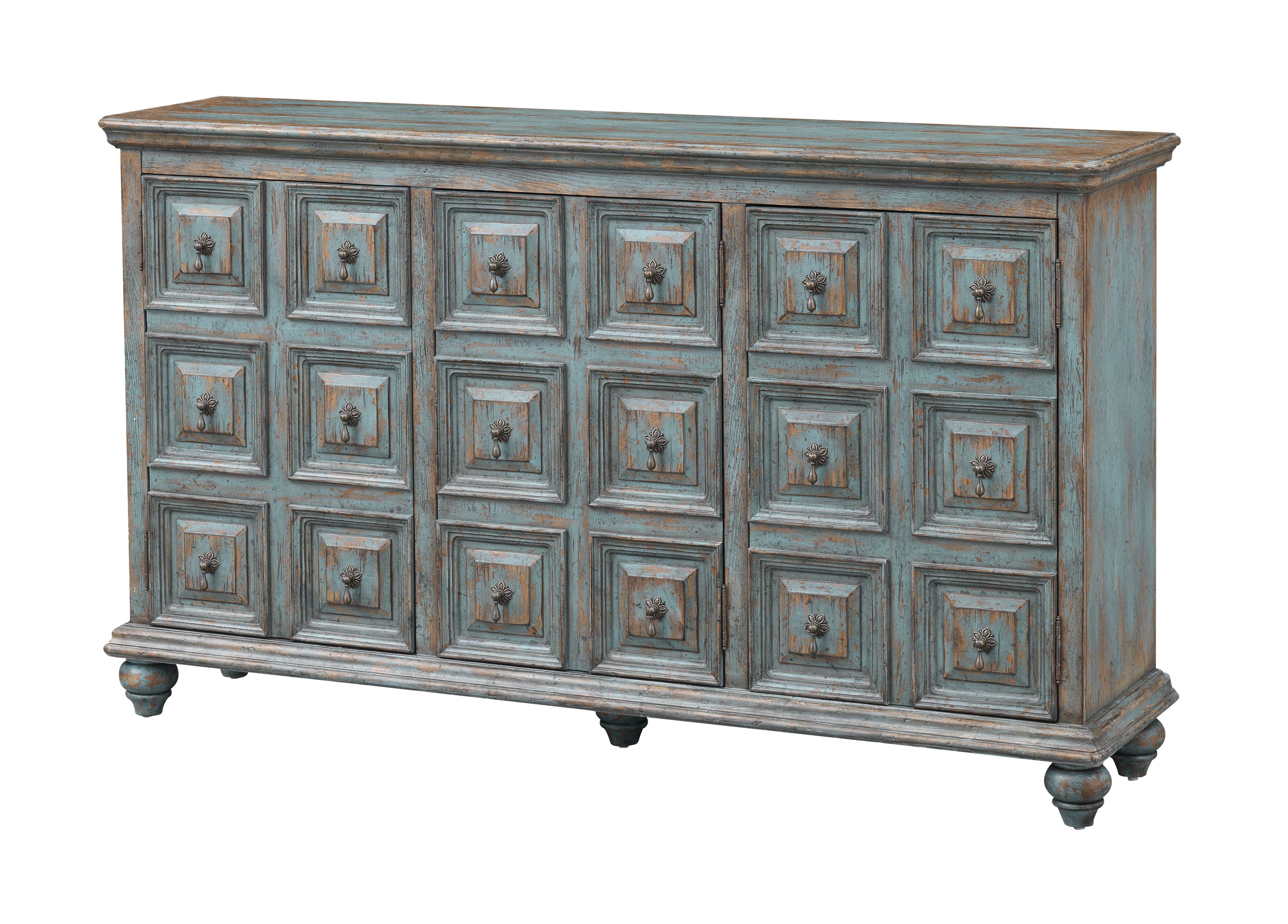 Bell - Three Door Credenza - Roxanna Aged Blue - Premium Credenzas from Coast2Coast Home - Just $3712.50! Shop now at brett interiors