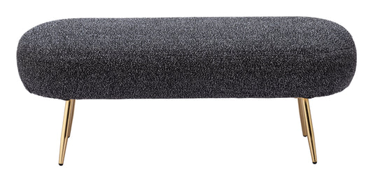 Creek - Bench - Glitter Black - Premium Upholstered Benches from Zuo Modern - Just $675! Shop now at brett interiors