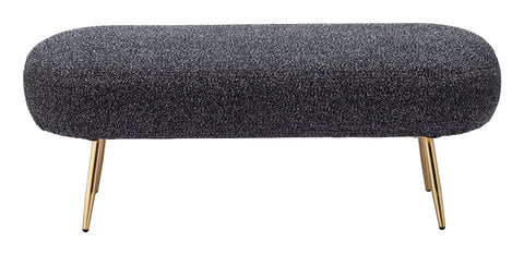 Creek - Bench - Glitter Black - Premium Upholstered Benches from Zuo Modern - Just $675! Shop now at brett interiors