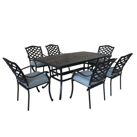 Aluminum Rectangular Dining Set - Premium 7 Piece Outdoor Sets from Gather Craft - Just $2317! Shop now at brett interiors