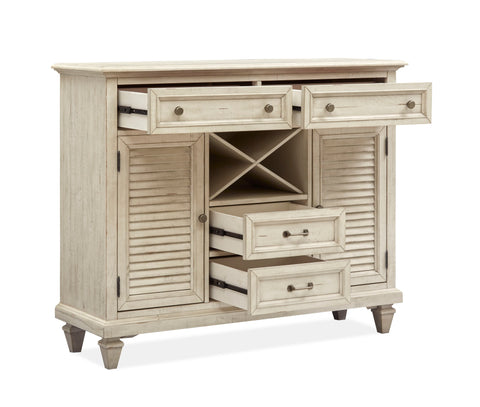 Newport - Server - Alabaster - Premium Servers from Magnussen Furniture - Just $1689! Shop now at brett interiors