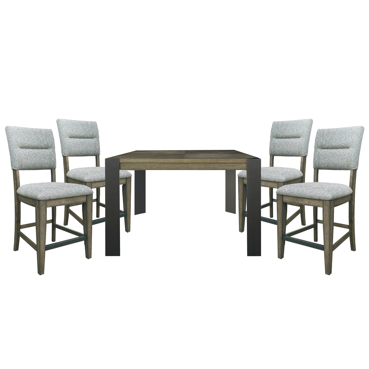 Cedar Fork - Dining 54 In. Square Counter Table With 4 Counter Stools - Smoked Arabica - Premium 5 Piece Dining Room Sets from Parker House - Just $1622.50! Shop now at brett interiors