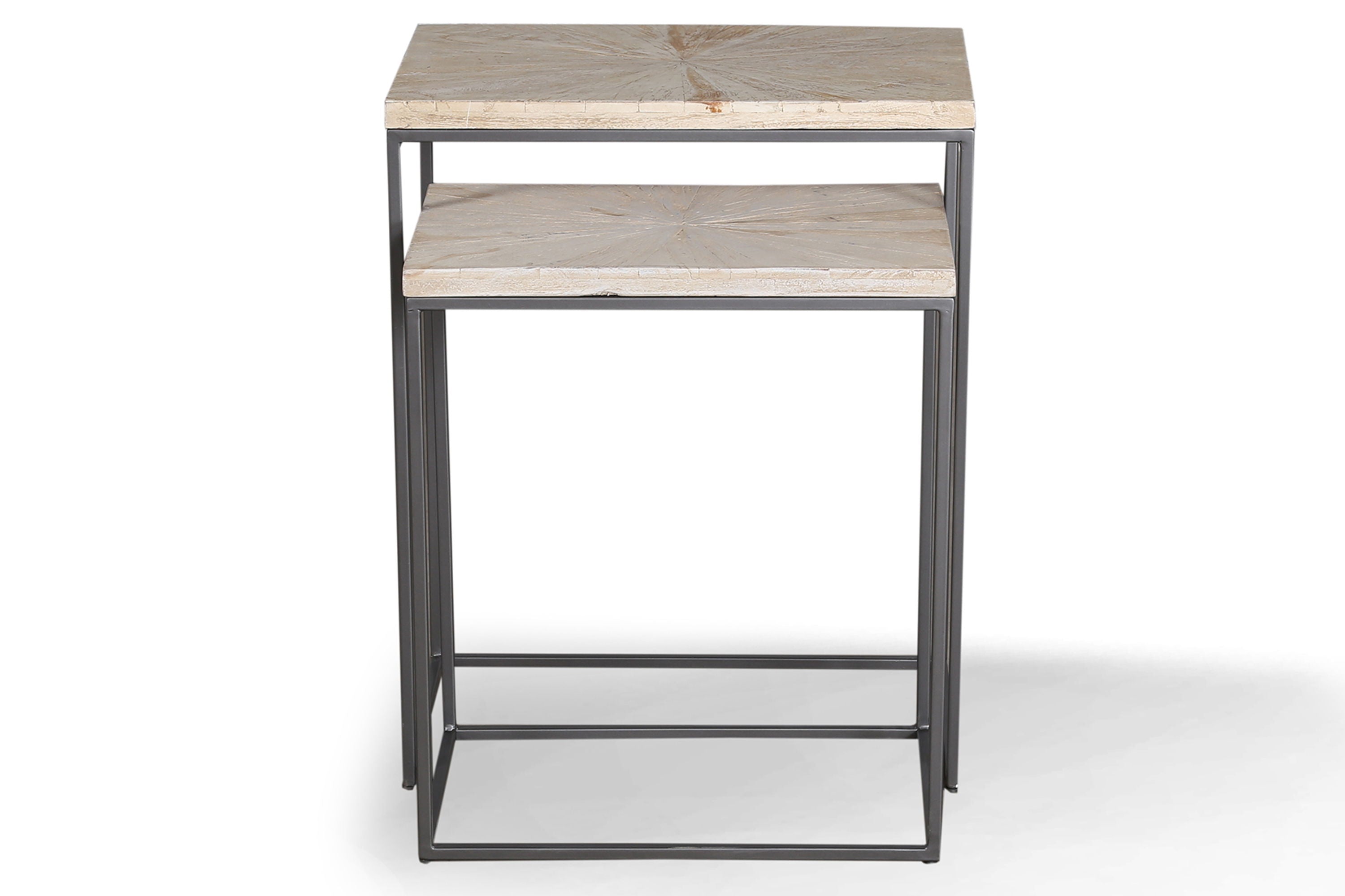 Crossings Monaco - Chairside Nesting Table - Weathered Blanc - Premium Nesting Tables from Parker House - Just $237.50! Shop now at brett interiors