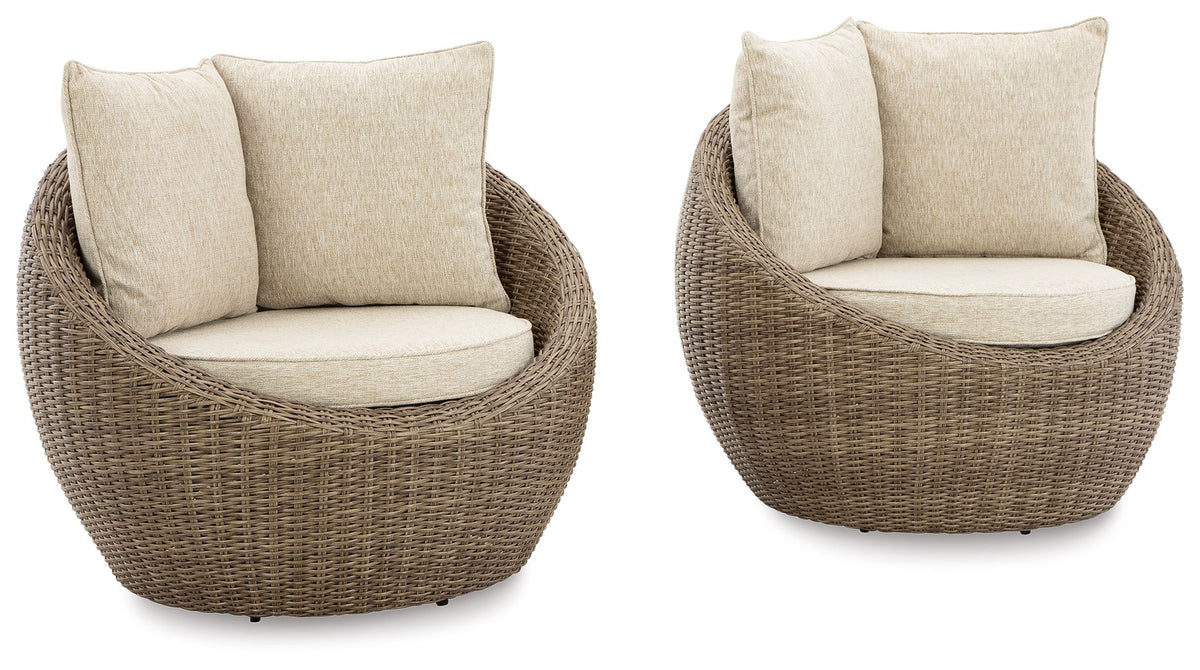 Danson - Swivel Lounge With Cushion - Premium Chair Sets from Signature Design by Ashley® - Just $1758.75! Shop now at brett interiors