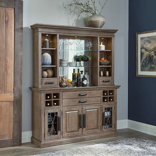 Sundance Dining - Buffet and Bar Display Hutch - Sandstone - Premium Hutches & Buffets from Parker House - Just $2372.50! Shop now at brett interiors