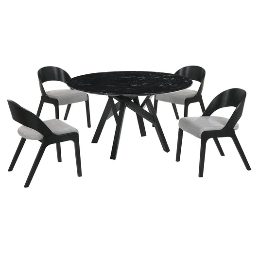 Venus And Polly - Round Dining Set - Premium 5 Piece Dining Room Sets from Armen Living - Just $1967.50! Shop now at brett interiors