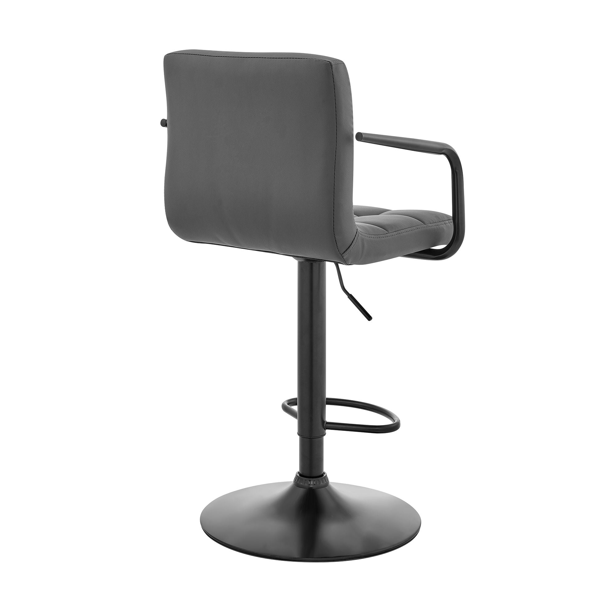 Laurant - Adjustable Height Swivel Bar Stool - Gray - Premium Adjustable Height from Armen Living - Just $160! Shop now at brett interiors