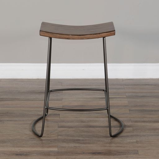 Doe Valley - Bar Stool With Wood Seat - Premium Counter Height (24"-27") from Sunny Designs - Just $182! Shop now at brett interiors