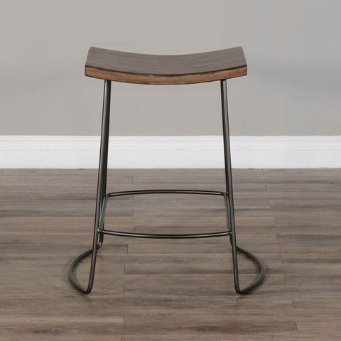 Doe Valley - Bar Stool With Wood Seat - Premium Counter Height (24"-27") from Sunny Designs - Just $182! Shop now at brett interiors